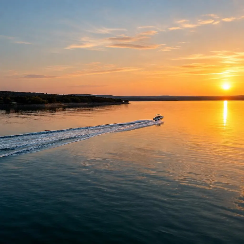 Boating around Lake Ray Hubbard